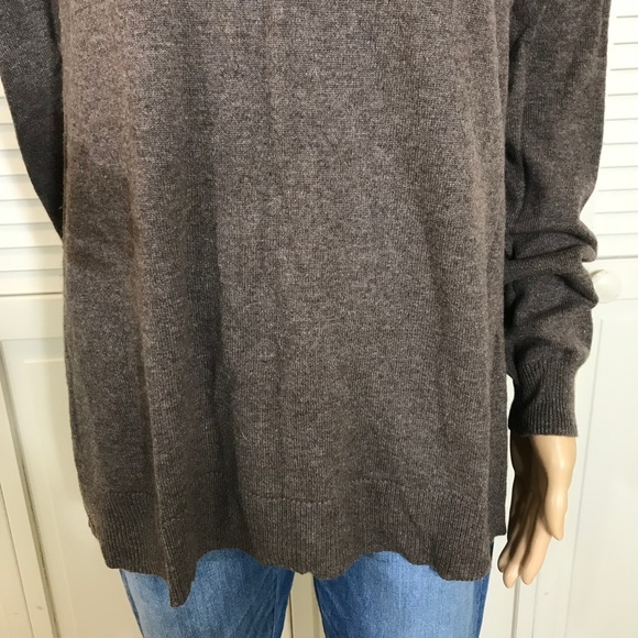 Vince Hi - Low Tunic Brown Sweater Medium - Picture 9 of 15